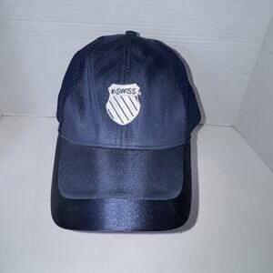 K Swiss Hat Navy Blue USA Shield Tennis Athletic Cap Adjustable Y2K Style